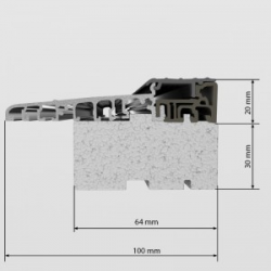 <strong>Energy-saving door (passive)</strong>– Thickness 100 mm – visible hinge