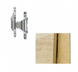 <strong>Retractable hinge</strong><br> (installed in the doors of 82 mm thickness) <br> the wing is not flush with the door frame